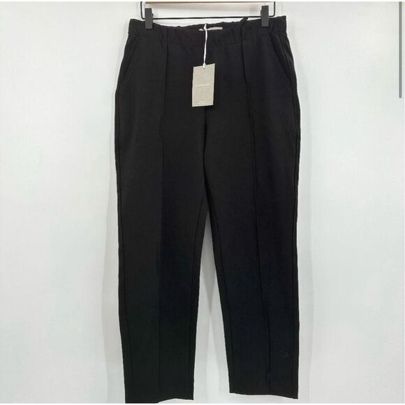 Everlane Womens Black Pintuck Seam Stretch The Dream Tapered Ankle Pant Size XS - Picture 2 of 12
